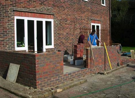 Conservatory dwarf walls Building the conservatory walls